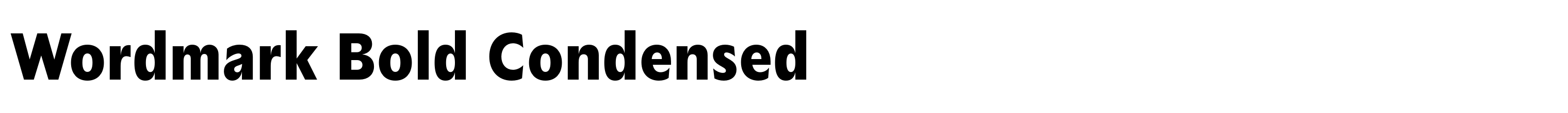 Wordmark Bold Condensed